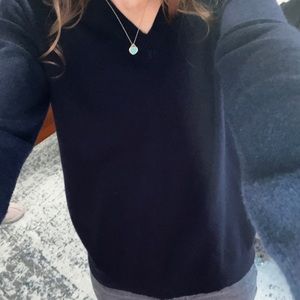 VERY SOFT AND COZY Urban CoCo NAVY Blue V neck Sweater